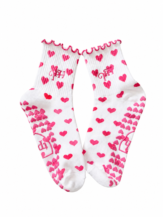 TPH HEART YOU GRIP SOCK IN PINK