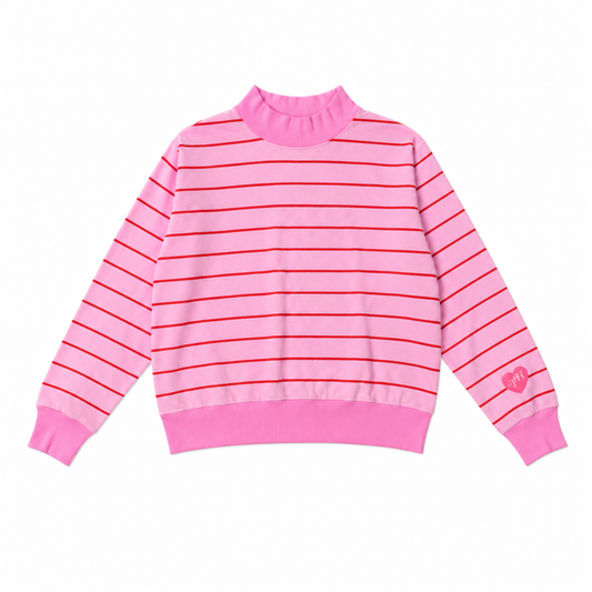 TPH STRIPE LOUNGE MOCKNECK