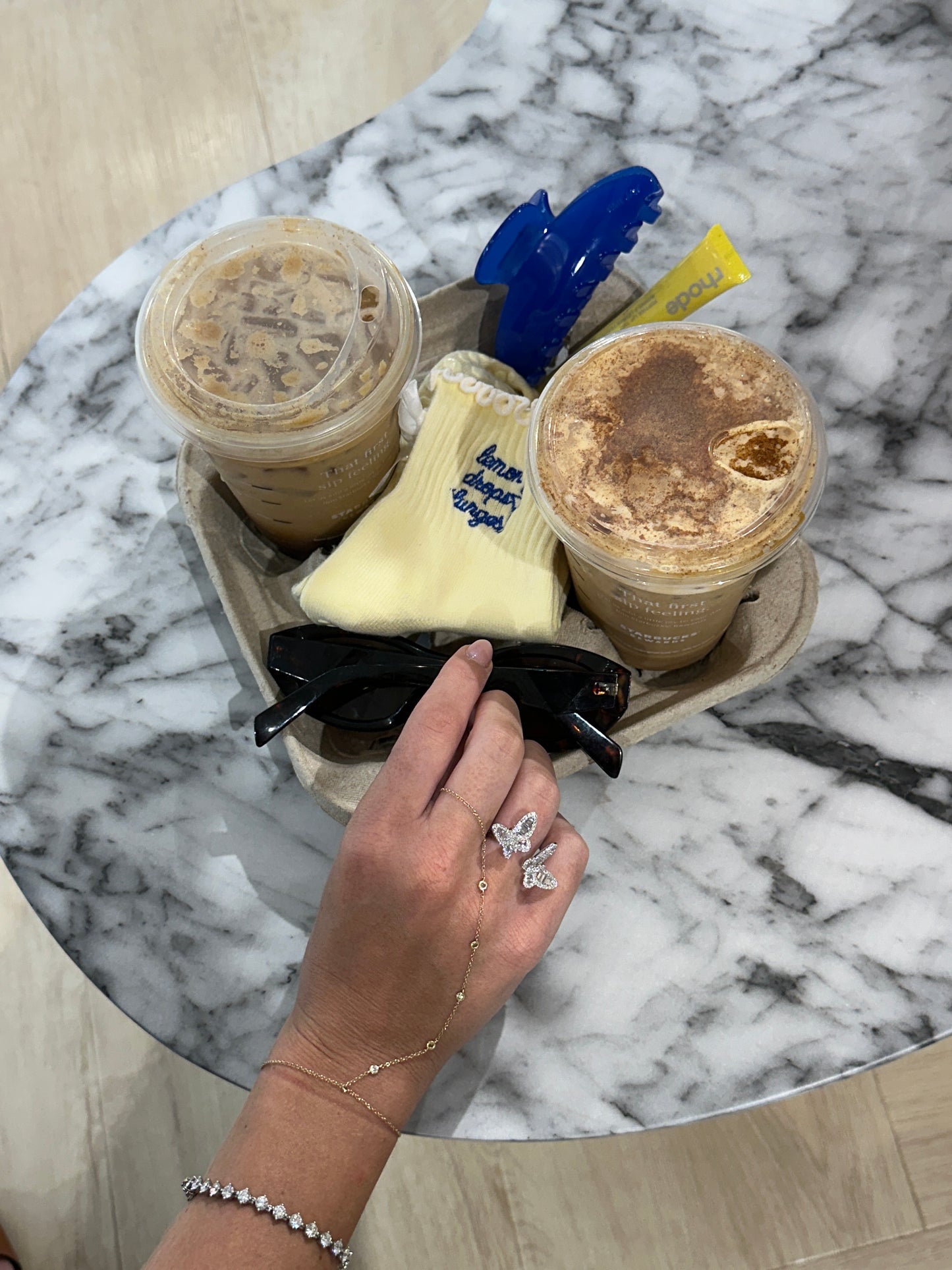 LEMON DROPS + LUNGES GRIP SOCK