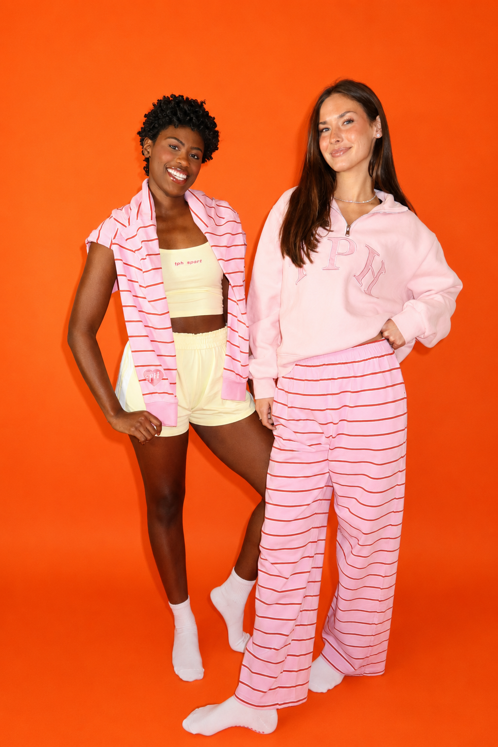 TPH STRIPE LOUNGE MOCKNECK