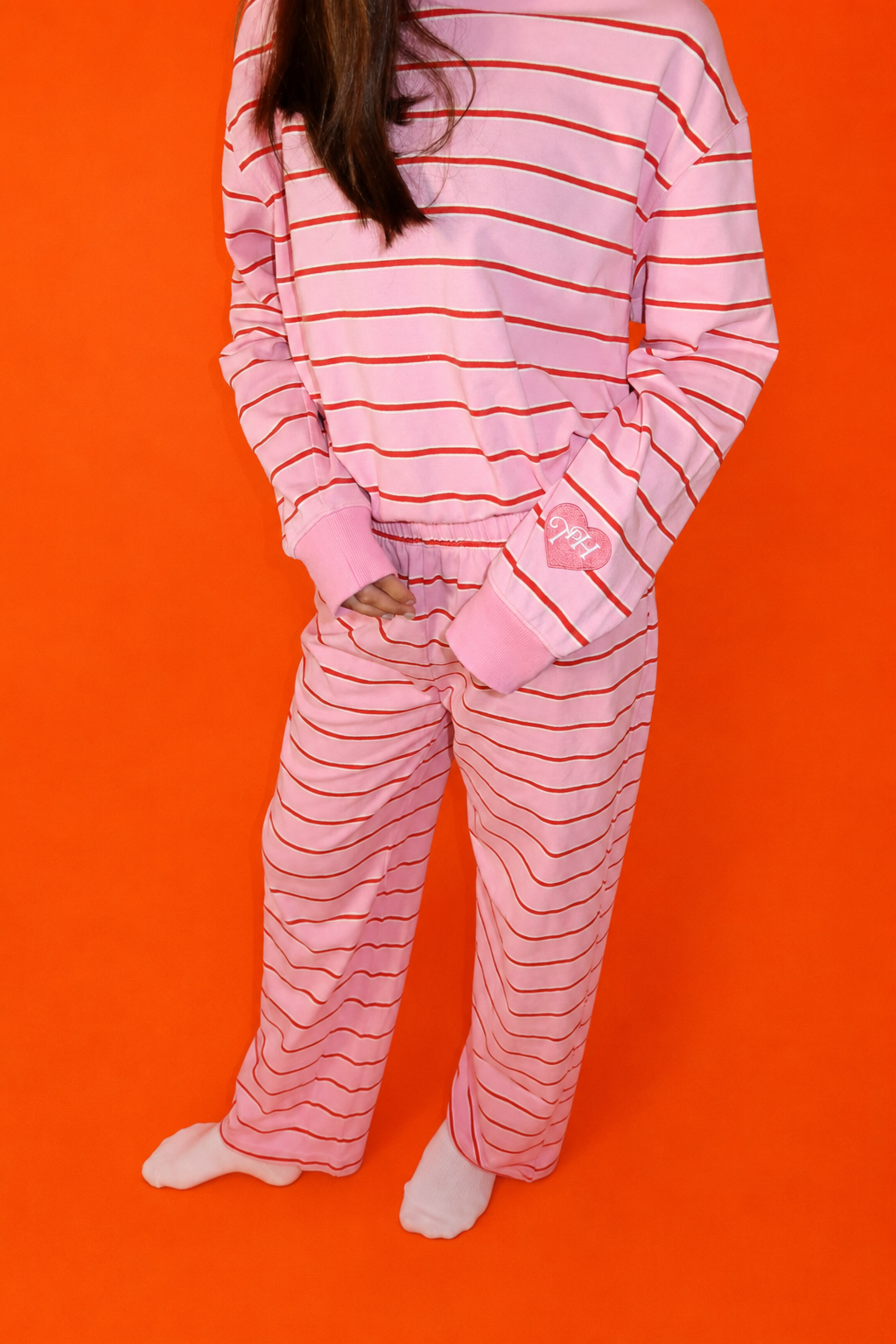 TPH STRIPE LOUNGE MOCKNECK