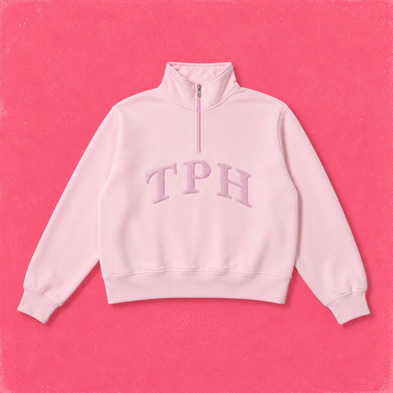 TPH QUARTER ZIP BALLET PINK
